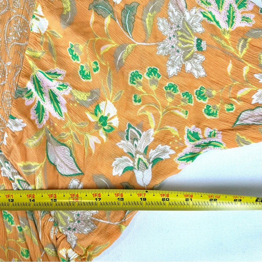O'Neill Joyce Dress Tangerine Beach Boho Festival 3/4 Sleeve - Picture 10 of 12